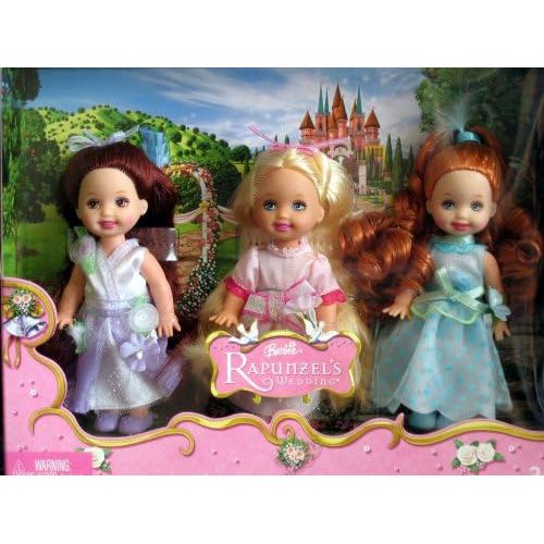 마텔 Mattel Barbie Kelly Rapunzels Wedding Flower Girls Dolls (2005)