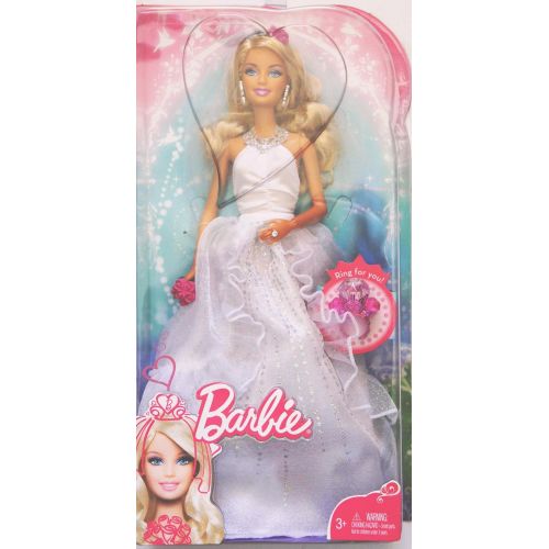 마텔 Mattel Wedding Day Barbie Bride Doll with Ring for You!