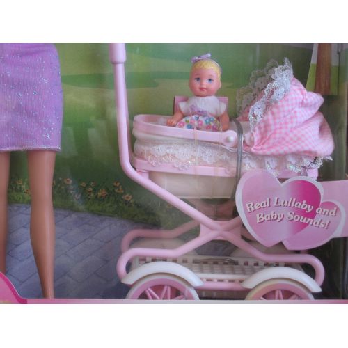 마텔 Barbie - Walking Barbie & New Baby Sister krissy Doll - 1999 Mattel