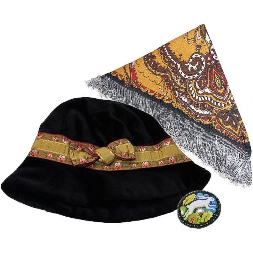 마텔 American Girl Rebeccas Accessories Hat, Russian Shawl & Grandmothers Pin by Mattel