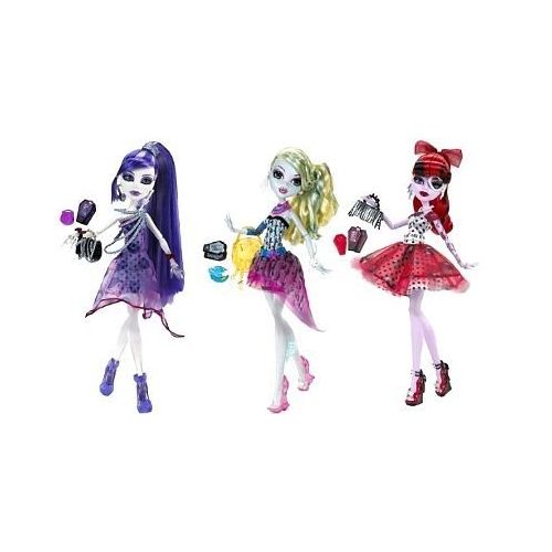 마텔 Mattel Monster High Dot Dead Gorgeous Set of 3: Lagoona, Spectra,& Operetta