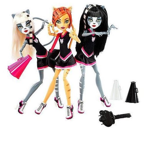 마텔 Mattel Toy / Play EXCLUSIVE Monster High 3-PACK FEARLEADING Werecats TORALEI Meowlody and Purrsephone Game / Kid / Child