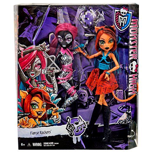 마텔 Mattel Monster High Fierce Rockers Catty Noir and Toralei Exclusive 2-pac