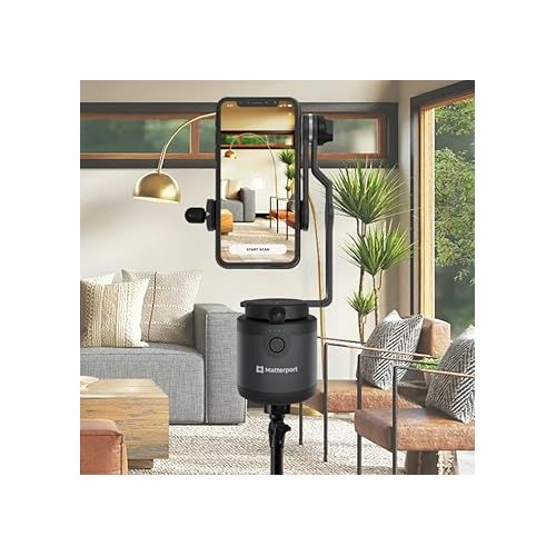  Matterport Axis Gimbal Stabilizer - Motorized Rotating Mount for Professional 3D Virtual Tour 360 Photo Scans with Portable and Foldable Tripod