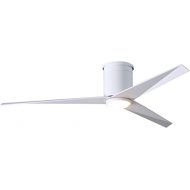 Matthews Fan Company Matthews EKHLK-WH-WH Eliza 56 Outdoor Ceiling Fan with Light and Remote Control, Gloss White