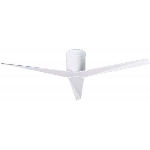  Matthews Fan Company Matthews EKH-WH-WH Eliza 56 Outdoor/Indoor Damp Locations Hugger Ceiling Fan with Remote Control & Wall Control, 3 Blades, Gloss White