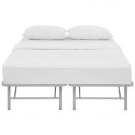 Matts Global Industrial Style Horizon Stainless Steel Foldable Platform Bed Non-Marking Foot Caps (Full)