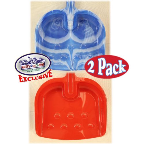  [아마존베스트]Matty's Mattys Toy Stop 28 Heavy Duty Wooden Snow Shovels with Plastic Scoop & Handle for Kids - 2 Pack (Red & Blue Swirl)