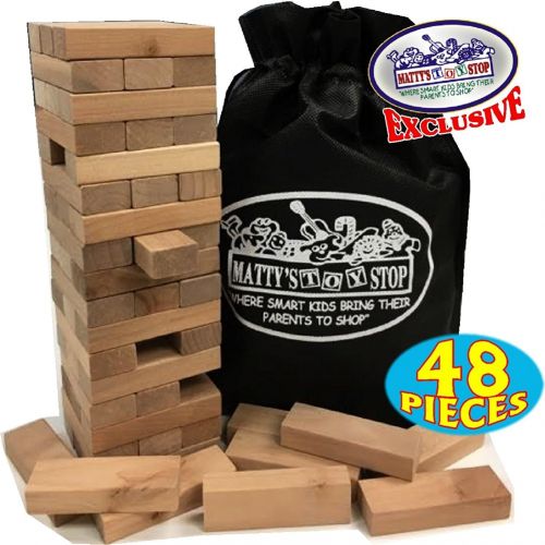  [아마존베스트]Wooden Tower Deluxe Stacking Game with Exclusive Mattys Toy Stop Storage Bag