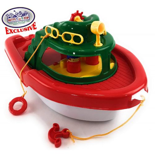  Mattys Toy Stop Deluxe (17) Large Plastic Boat, Perfect for Bath, Pool, Beach Etc. (17 Long x 10 Wide x 8.5 Tall)