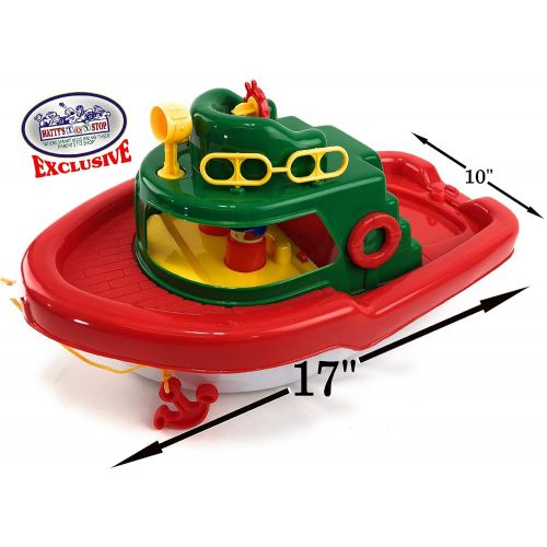  Mattys Toy Stop Deluxe (17) Large Plastic Boat, Perfect for Bath, Pool, Beach Etc. (17 Long x 10 Wide x 8.5 Tall)