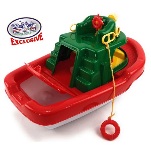  Mattys Toy Stop Deluxe (17) Large Plastic Boat, Perfect for Bath, Pool, Beach Etc. (17 Long x 10 Wide x 8.5 Tall)