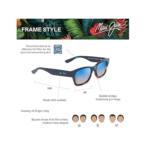  Maui Jim Men's and Women's Valley Isle Polarized Classic Sunglasses