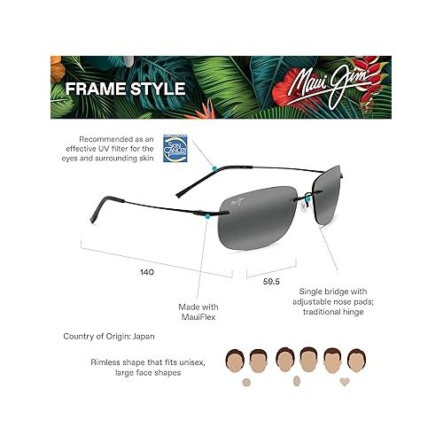  Maui Jim Ohai Rectangular Sunglasses