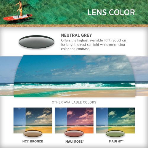  Maui Jim Unisex Makaha Readers Gloss BlackNeutral Grey Lens2.5 Lens +2.50