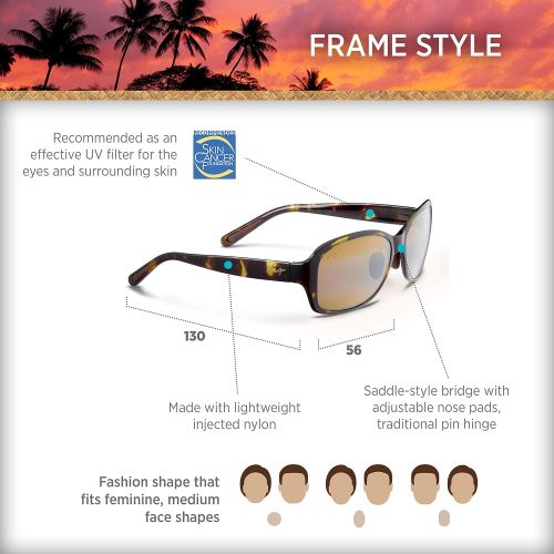  Maui Jim Womens Koki Beach 56 Sunglasses (433) Plastic,Nylon