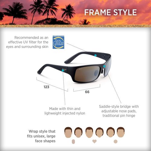  Maui Jim Mens Haleakala 65 Sunglasses (419) Plastic
