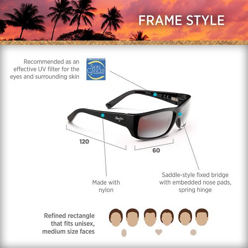  Maui Jim Sunglasses | Womens | Starfish RS744-22B | Sandstone with Blue Fashion Frame, Polarized Maui Rose Lenses, with Patented PolarizedPlus2 Lens Technology