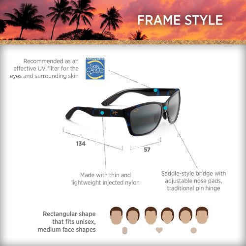  Maui Jim Road Trip 57 Sunglasses (435) Plastic,Nylon