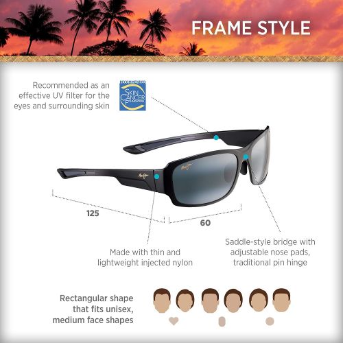  Maui Jim Sunglasses - Bamboo Forest  Frame: Gloss Black Fade Lens: Neutral Grey