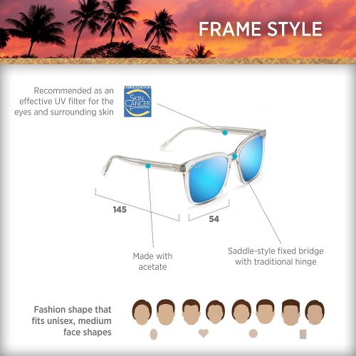  Maui Jim Waterman Polarized Matte Black Wrap Frame Sunglasses, Titanium, with Patented PolarizedPlus2 Lens Technology