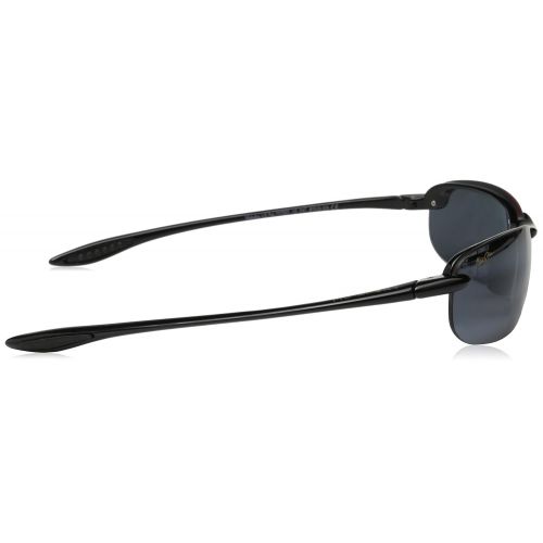  Maui Jim Makaha Reader (Universal Fit) Polarized Gloss Black Rimless Frame Sunglasses