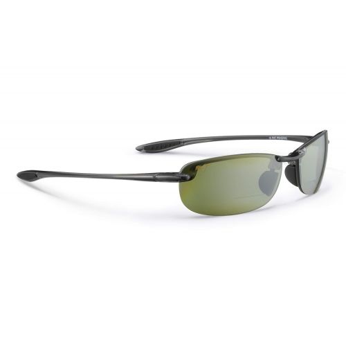  Maui Jim Makaha Reader (Universal Fit) Polarized Gloss Black Rimless Frame Sunglasses