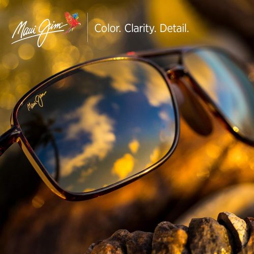  Maui Jim Sunglasses | Kaupo Gap 437 | Aviator Frame, Polarized Lenses, with Patented PolarizedPlus2 Lens Technology