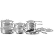 Mauviel M'Cook 5-Ply Polished Stainless Steel 16-Piece Cookware Set With Cast Stainless Steel Handles, Made In France