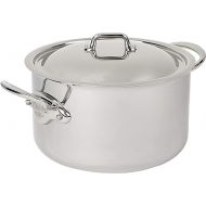 Mauviel M'Cook 5-Ply Polished Stainless Steel Stewpan With Lid, And Cast Stainless Steel Handles, 6.2-qt, Made In France