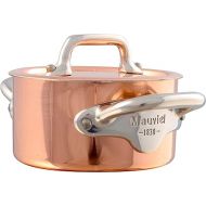 Mauviel M'Minis 1 mm Copper & Stainless Steel Mini Stewpan With Lid And Stainless Steel Handles, 3.5-In, Made in France