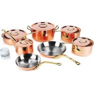 Mauviel M'200B 12-pc Copper Cookware Set, 2.0mm with Bronze Handles