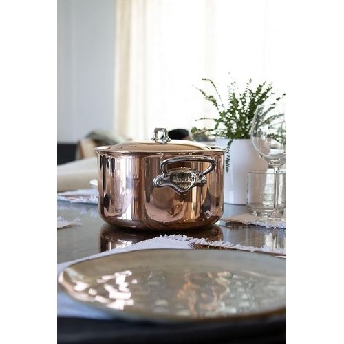  Mauviel M’6S 6-Ply Polished Copper & Stainless Steel 5-Piece Cookware Set With Cast Stainless Steel Handles, Suitable For All Types Of Stoves, Made In France