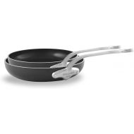 Mauviel M'Stone 3 Hard Anodized Nonstick 2-Piece Frying Pan Set, 7.9-in & 10.2-in, Cast Stainless Steel Handles, Made In France