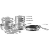 Mauviel M'Cook 5-Ply Polished Stainless Steel 12-Piece Cookware Set With Cast Stainless Steel Handles, Made In France