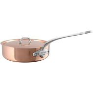 Mauviel Made In France M'Heritage Copper M150S 6111.25 3-1/5-Quart Covered Saute Pan, Cast Stainless Steel Handles.