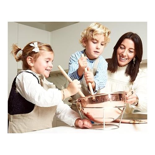  Mauviel M'Passion Copper Egg White Beating Bowl With Ring, 5-qt, Made in France