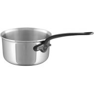 Mauviel M'Cook CI 5-Ply Polished Stainless Steel Sauce Pan With Cast Iron Handle, 1.2-qt, Made In France