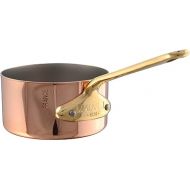 Mauviel M'Minis Polished Copper & Stainless Steel Sauce Pan With Brass Handle, 3.5-in, Made in France