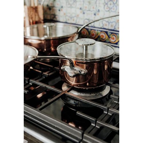  Mauviel M'TRIPLY S Polished Copper & Stainless Steel 5-Piece Cookware Set With Cast Stainless Steel Handles, Made In France