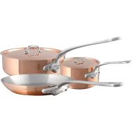 Mauviel M'Heritage 150 S 1.5mm Polished Copper & Stainless Steel 5-Piece Cookware Set With Cast Stainless Steel Handles, Made In France