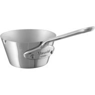Mauviel M'Minis 1mm Stainless Steel Mini Splayed Saute Pan With Pouring Edge, And Cast Stainless Steel Handle, 0.15-Qt, Made in France