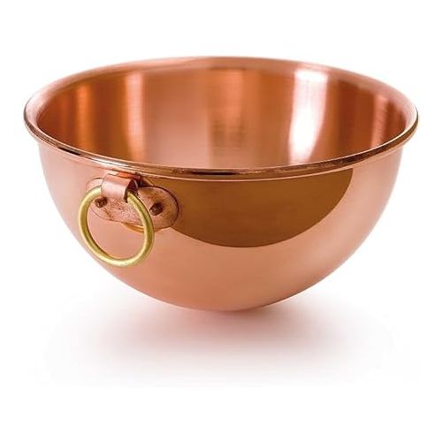  Mauviel M'Passion Copper Egg White Beating Bowl With Ring And Stainless Steel Support Stand, 7.87-in, Made in France