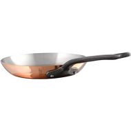 Mauviel M'Heritage M150CI 1.5mm Polished Copper & Stainless Steel Frying Pan With Cast Iron Handles, 7.87-in, Made in France