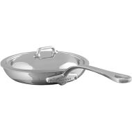 Mauviel M'Cook 5-Ply Polished Stainless Steel Frying Pan With Cast Stainless Steel Handle and Lid, 11-in, Made In France