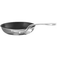 Mauviel M'Elite 5-Ply Hammered Polished Stainless Steel Frying Pan With Cast Stainless Steel Handles, 11-in, Made In France