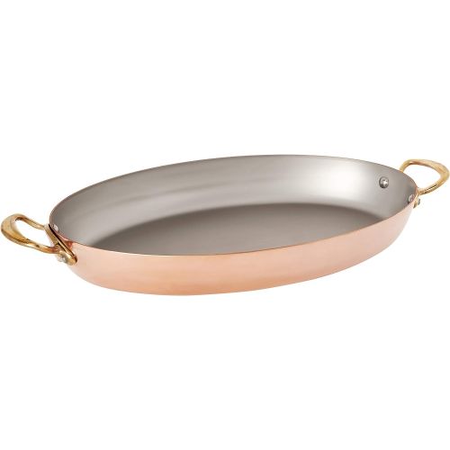  Mauviel 0 MHeritage M150B Copper Oval Pan, 15.7 Bronze Handle