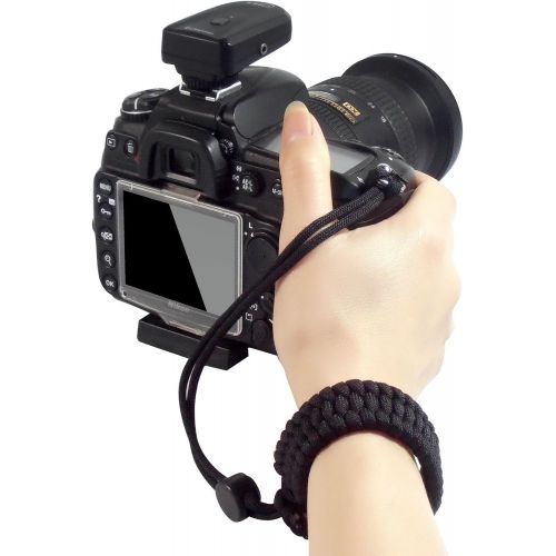  Maveek Braided 550 Paracord Adjustable Camera Wrist Strap / Bracelet for Video Camcorder,Binoculars and Nikon/ Canon/ Sony/ Pentax/ Minolta/ Panasonic/ Olympus/ Kodak/ SLR/ DSLR Di