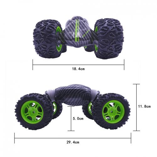  Maveek 4WD Tortional Deformation Double-Side RC Car Cross Country 360 Drift Spin Rotation Car 2.4 GHz Speed Racing Stunt Remote Control Vehicle Climbing Hyper Tumble Radio Controll