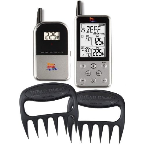  Maverick ET-733 Wireless BBQ Meat Thermometer - Includes Original Bear Paws Meat Shredder - Master the BBQ and Smoker Without Being There